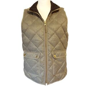 NWOT J. Crew Excursion Quilted Down Vest Snap & Side Pockets Size Medium